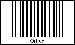 Interpretation von Ortrud als Barcode