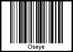 Barcode des Vornamen Oseye