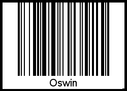 Barcode des Vornamen Oswin