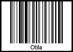 Der Voname Otila als Barcode und QR-Code