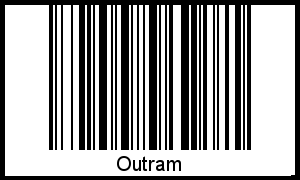 Barcode des Vornamen Outram