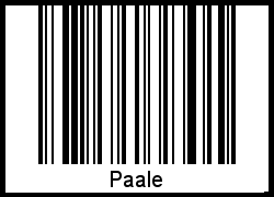 Barcode des Vornamen Paale