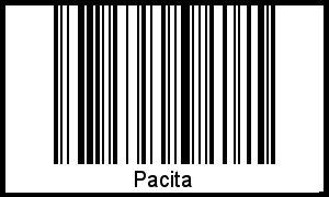 Der Voname Pacita als Barcode und QR-Code