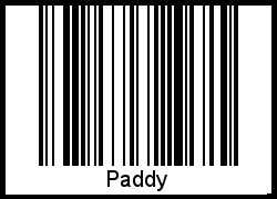 Der Voname Paddy als Barcode und QR-Code