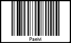 Barcode des Vornamen Paeivi