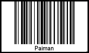 Barcode des Vornamen Paiman