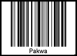 Barcode des Vornamen Pakwa