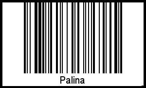 Barcode des Vornamen Palina