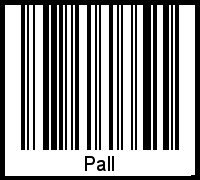 Der Voname Pall als Barcode und QR-Code