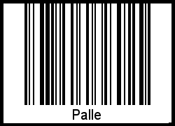Interpretation von Palle als Barcode