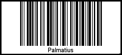 Palmatius als Barcode und QR-Code