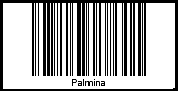 Barcode des Vornamen Palmina