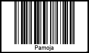 Barcode des Vornamen Pamoja