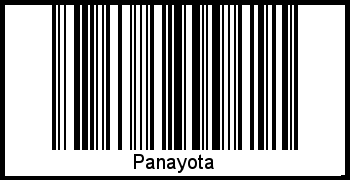 Der Voname Panayota als Barcode und QR-Code