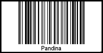 Der Voname Pandina als Barcode und QR-Code