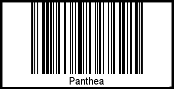 Der Voname Panthea als Barcode und QR-Code