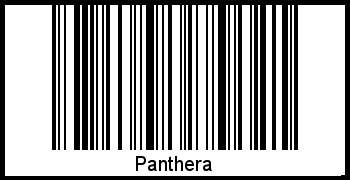 Barcode des Vornamen Panthera
