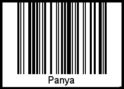 Der Voname Panya als Barcode und QR-Code