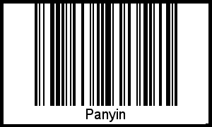 Der Voname Panyin als Barcode und QR-Code