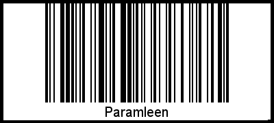 Der Voname Paramleen als Barcode und QR-Code