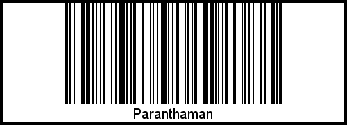 Paranthaman als Barcode und QR-Code