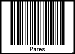 Barcode des Vornamen Pares