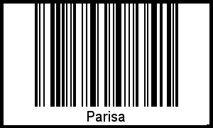Parisa als Barcode und QR-Code