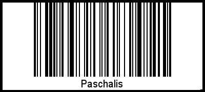 Barcode des Vornamen Paschalis