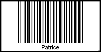 Barcode des Vornamen Patrice