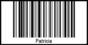 Barcode des Vornamen Patricia