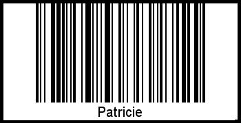 Der Voname Patricie als Barcode und QR-Code