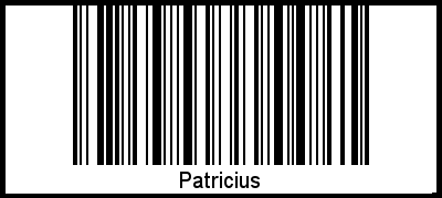 Patricius als Barcode und QR-Code