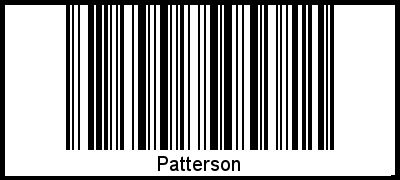 Der Voname Patterson als Barcode und QR-Code