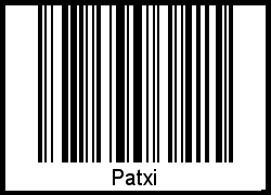 Barcode des Vornamen Patxi