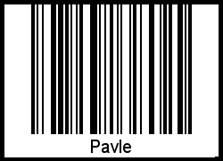 Barcode des Vornamen Pavle