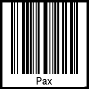 Der Voname Pax als Barcode und QR-Code