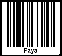 Barcode des Vornamen Paya