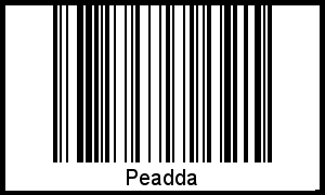 Peadda als Barcode und QR-Code