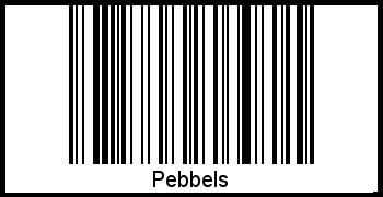Barcode des Vornamen Pebbels