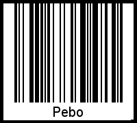 Pebo als Barcode und QR-Code