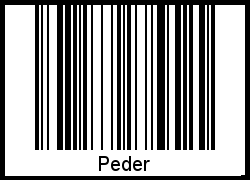 Interpretation von Peder als Barcode
