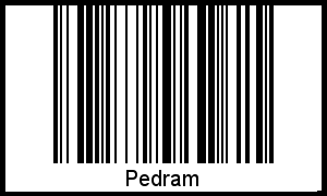 Der Voname Pedram als Barcode und QR-Code