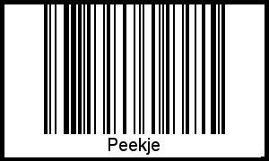 Barcode des Vornamen Peekje