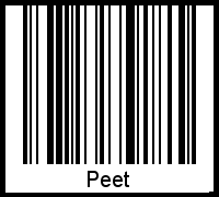 Barcode des Vornamen Peet