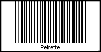Peirette als Barcode und QR-Code