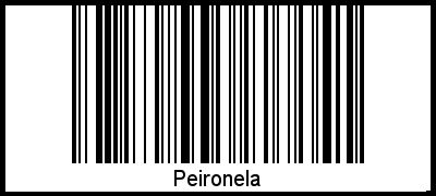 Barcode des Vornamen Peironela