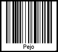 Der Voname Pejo als Barcode und QR-Code