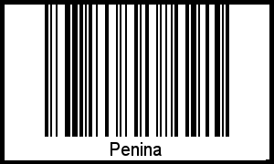 Barcode des Vornamen Penina