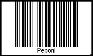 Interpretation von Peponi als Barcode