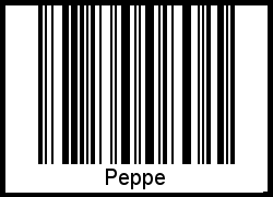 Der Voname Peppe als Barcode und QR-Code